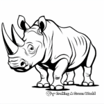 White Rhino Coloring Sheets 1