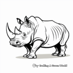 White Rhino Coloring Sheets 2