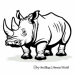 White Rhino Coloring Sheets 4