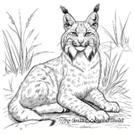 Wild Bobcat in the Forest Coloring Pages 3
