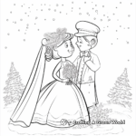 Winter Wonderland Bride and Groom Coloring Pages 4