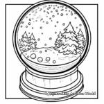 Winter Wonderland Snow Globe Coloring Pages 2