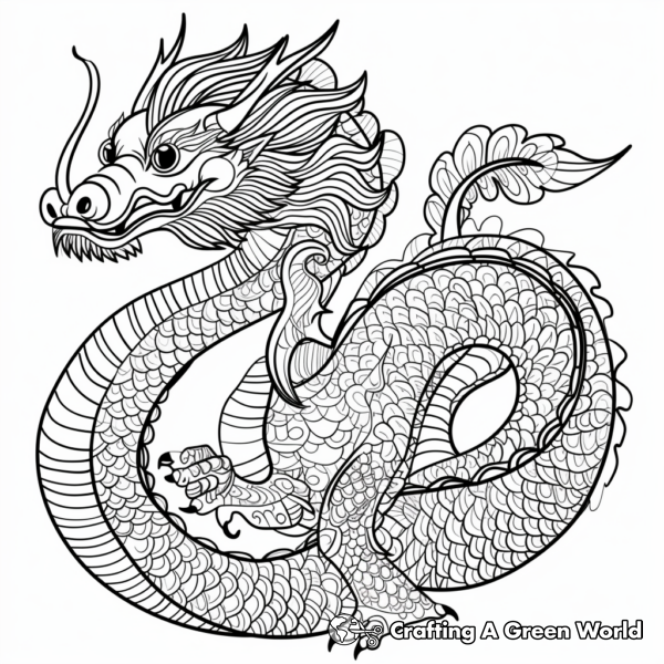 Abstract Dragon Coloring Pages - Free & Printable!
