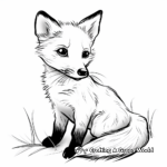 Young Red Fox Pup Coloring Pages 2