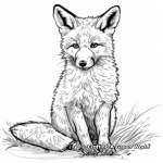 Young Red Fox Pup Coloring Pages 3