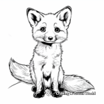 Young Red Fox Pup Coloring Pages 4