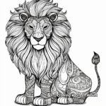 Zentangle Lion for Zen Coloring Pages 1