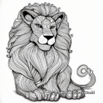 Zentangle Lion for Zen Coloring Pages 2