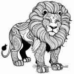 Zentangle Lion for Zen Coloring Pages 3