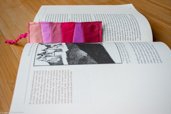 quilt as you go scrappy bookmark