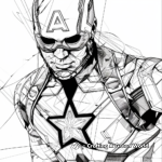 Abstract Art Captain America Coloring Pages for Artists 4