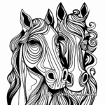 Abstract Horse Coloring Pages for Artists 1