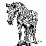 Abstract Horse Coloring Pages for Artists 2