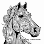 Abstract Horse Coloring Pages for Artists 4