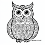 Abstract Owl Coloring Pages for Creative Adults 1