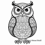 Abstract Owl Coloring Pages for Creative Adults 2