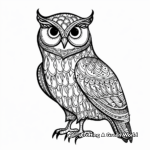Abstract Owl Coloring Pages for Creative Adults 3