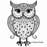 Abstract Owl Coloring Pages for Creative Adults 4