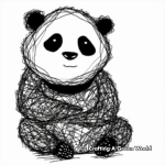 Abstract Panda Coloring Pages for Artists 1