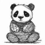 Abstract Panda Coloring Pages for Artists 3