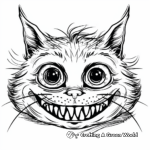 Adorable Cheshire Cat Grin Coloring Pages 1