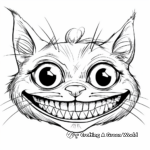 Adorable Cheshire Cat Grin Coloring Pages 2