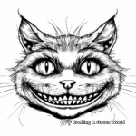 Adorable Cheshire Cat Grin Coloring Pages 3