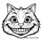 Adorable Cheshire Cat Grin Coloring Pages 4