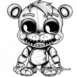 Adorable Chibi Freddy Fazbear Coloring Pages 2