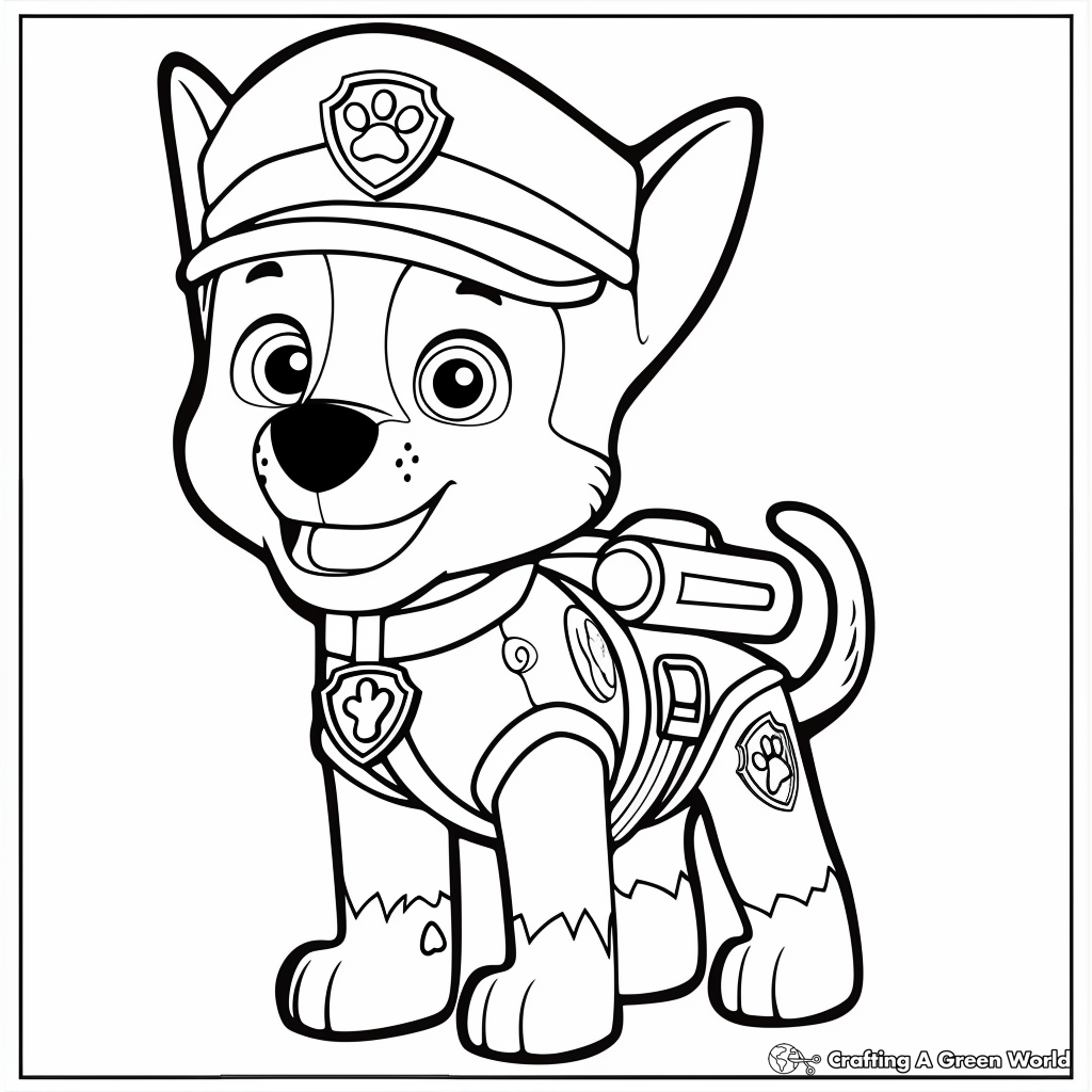 Paw Patrol Chase Free Coloring Pages Paw Patrol Chase Free Coloring Pages