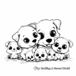 Adorable Puppy Family Coloring Pages 2
