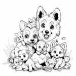 Adorable Puppy Family Coloring Pages 3