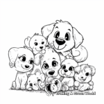 Adorable Puppy Family Coloring Pages 4