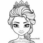 Adorable Young Queen Elsa Frozen Coloring Pages 3