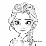 Adorable Young Queen Elsa Frozen Coloring Pages 4