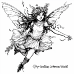 Adult Coloring Pages: Detailed Fairy Designs 4