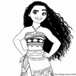 Adventurous Moana Coloring Pages 1