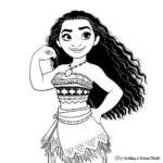 Adventurous Moana Coloring Pages 2