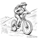 Adventurous Mountain Bike Coloring Pages 1