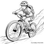 Adventurous Mountain Bike Coloring Pages 2