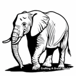 African Elephant Coloring Pages 2