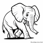 African Elephant Coloring Pages 3
