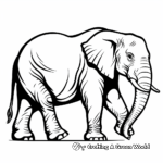 African Elephant Coloring Pages 4