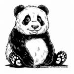 Animated Panda Bear Coloring Pages 1