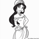 Arabian Nights with Jasmine Coloring Pages 3