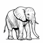 Artistic Abstract Elephant Coloring Pages 1