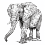 Artistic Abstract Elephant Coloring Pages 2