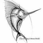 Artistic Abstract Sailfish Coloring Pages 1