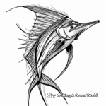 Artistic Abstract Sailfish Coloring Pages 2