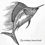 Artistic Abstract Sailfish Coloring Pages 4